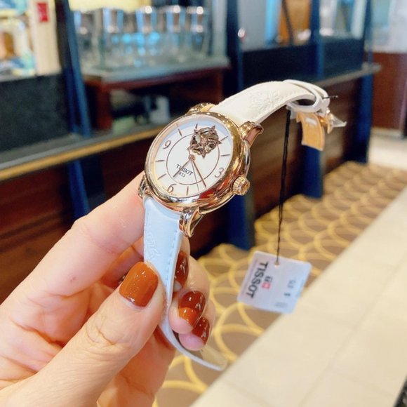 ?Tissot Ladies Rose Heart White Strap Watch! New! Sale! main image 4